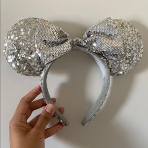 Silver Sequin Minnie Ears